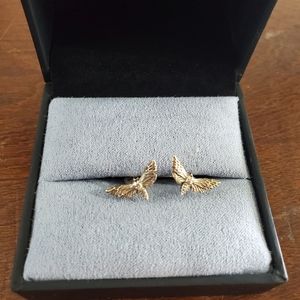 14k solid white gold sloth moth adjustable ring size 8